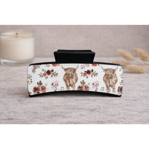 Roses & Cows Claw Clip